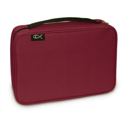Bible Cover Canvas Burgundy Xxl