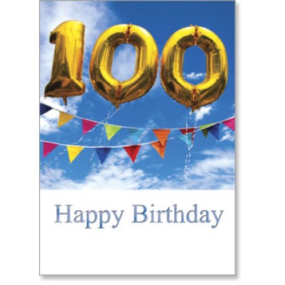 GC: 100th Bday #02 Unisex Balloons And Bunting