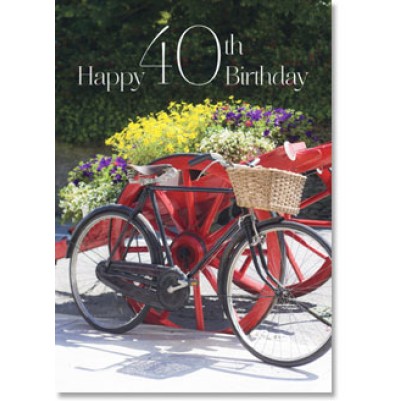 GC: 40th Bday #01 Bike With Flowers
