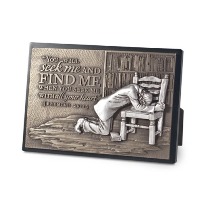 Moments of Faith Plaque Praying Man Resin
