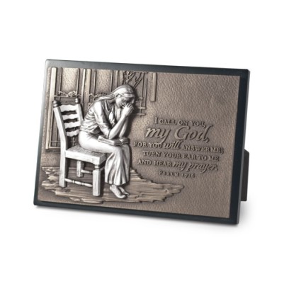 Moments of Faith Plaque Praying Woman