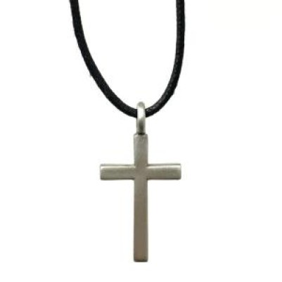 Pewter cross plain