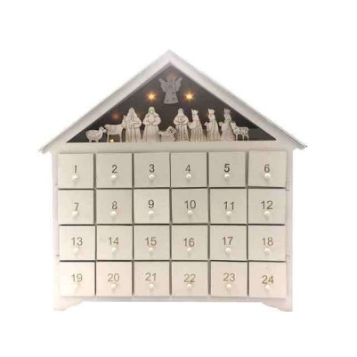 Advent Calendar Wood with Light