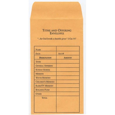 Tithe and Offering Envelope 100Pk