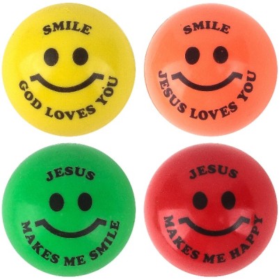 Bouncy Ball Smile Jesus Love you 2 pack