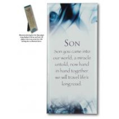 Plaque Message in Glass - Son