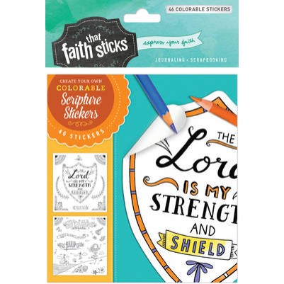 Stickers Psalm 28:7 Colourable