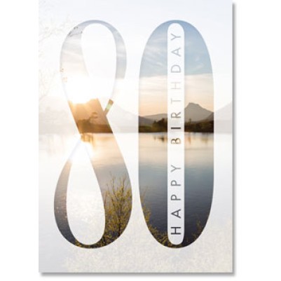 GC: 80th Bday #06 Mountain Lake Scene