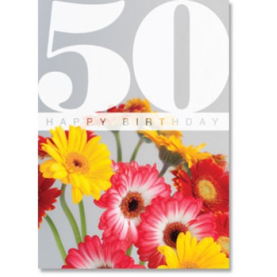 GC: 50th Bday #03 Colourful Gerberas