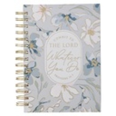 Journal Commit To The Lord Pal Blue Floral (01/25)