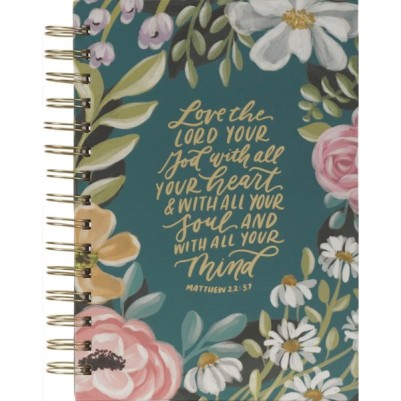 JournalLove the Lord Teal Floral Wirebound