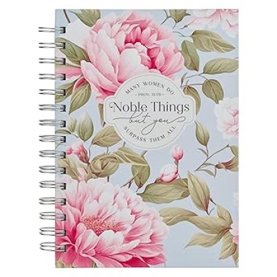 Journal Noble Things Pink Peony Wirebound