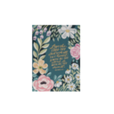 Journal Love the Lord Teal Floral Zip