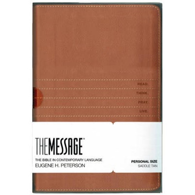 Message Personal Size Saddle Tan Imitation Leather