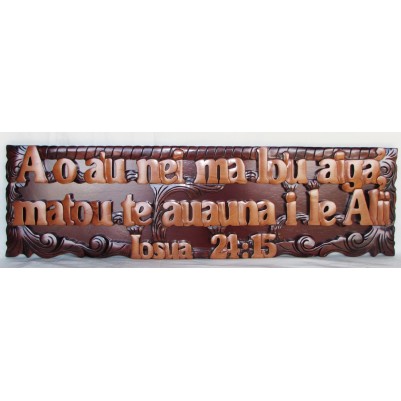 Plaque Samoan Large As For Me Wooden