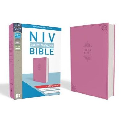 NIV Value Thinline Bible Large Print Pink I/L