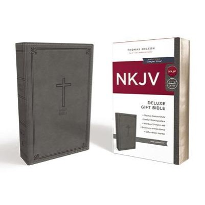 NKJV Deluxe Gift Bible Gray I/L