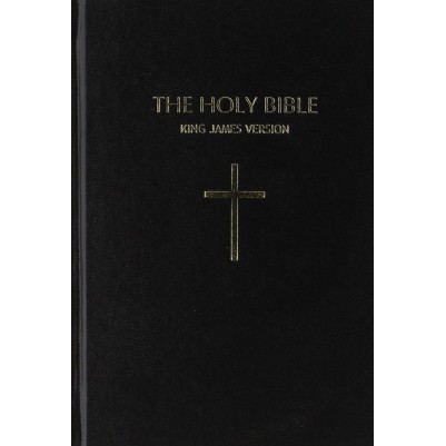 KJV Compact Bible Cross Design Black Hardcover