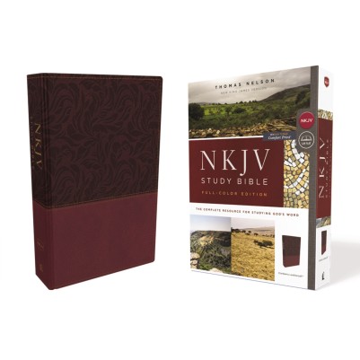 NKJV Study Bible Full-Colour Cranberry I/L