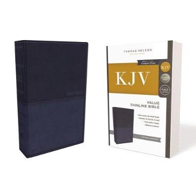 KJV Value Thinline Bible Blue Leathersoft