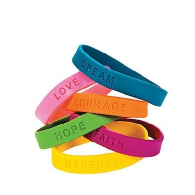 Bracelet Silicone Inspirational Sayings (Single)