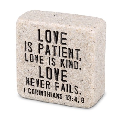 Scripture Stone Love Is Patient