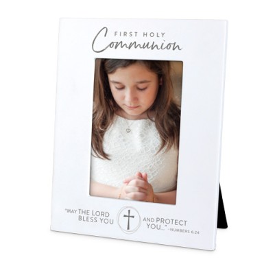 Photo Frame Cast Stone First Holy Communion White