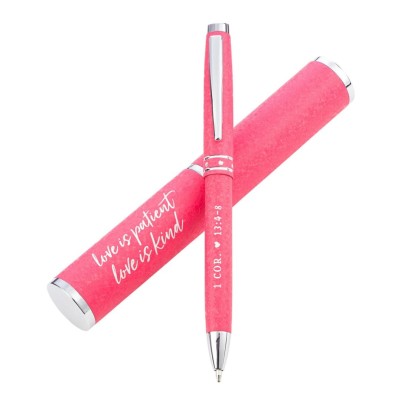 Pen & Case Pink Love Is Patient