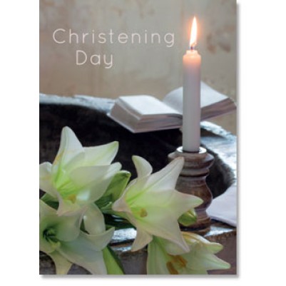 GC: Baby Christening #01 Font with Lillies