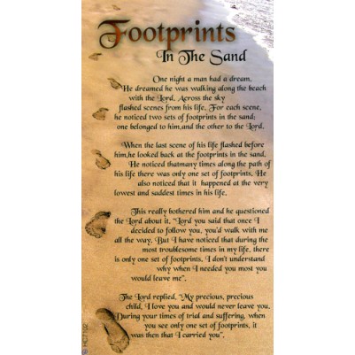 Holy Card: Footprints