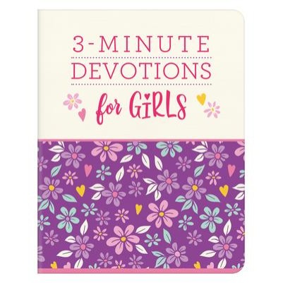 3-Minute Devotions For Girls Purple/White Duotone