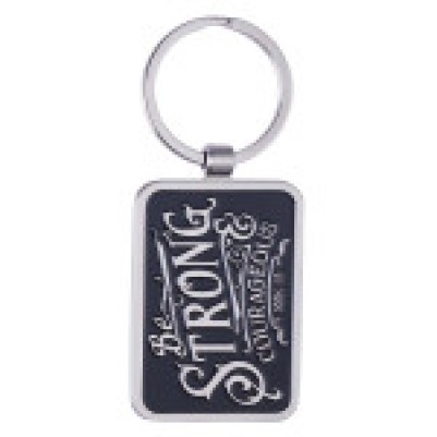 Keyring in Tin Be Strong & Courageous