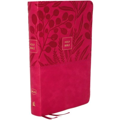 NKJV End-Of-Verse Ref Bible Persl Size L/P Pink I/L