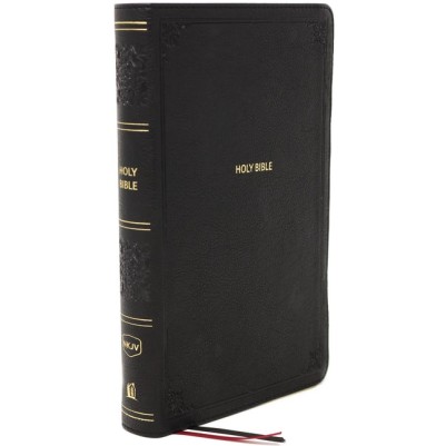 NKJV End-Of-Verse Ref Bible Compact L/P Black I/L