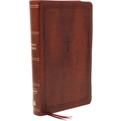 NKJV End-Of-Verse Ref Bible Compact L/P Brown I/L