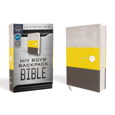 NIV Compact Boys' Backpack Bible Yellow/Gray I/L