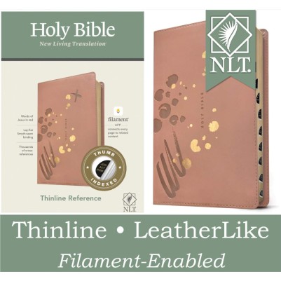 NLT Thinline Ref Bible Filament Enabled Pink Indexed