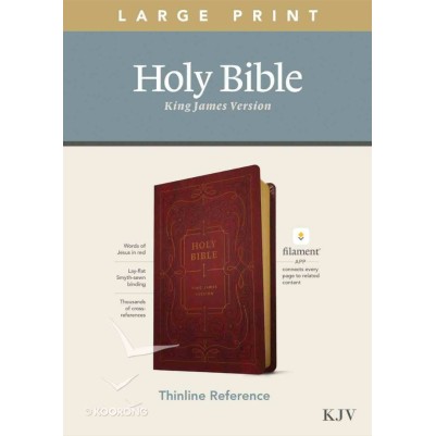 KJV Large Print Thinline Ref Bible Filament Enabled Burg