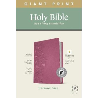 NLT Personal Size Giant Print Filament Pink Indexed