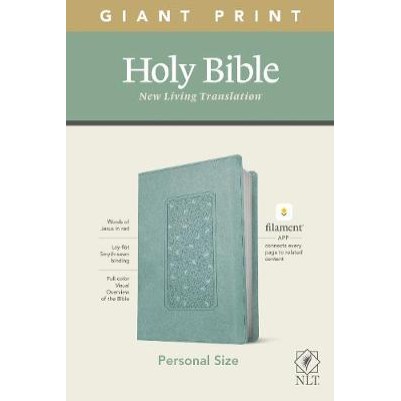 NLT Personal Size Giant Print Filament Teal I/L