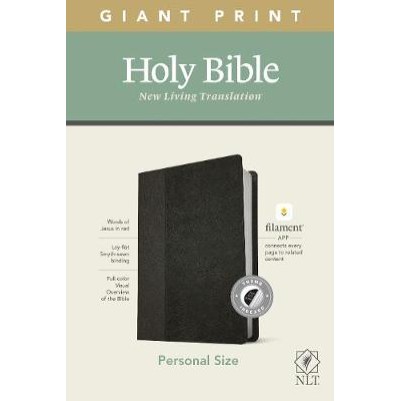 NLT Personal Size Giant Print Filament Black Indexed I/L