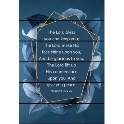 Plaque Wooden The Lord Bless You A3