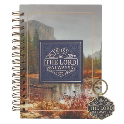 Gift Set Trust In The Lord Journal & Keyring Navy (OP)