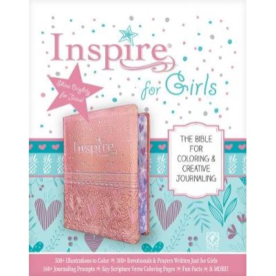 NLT Inspire Bible For Girls Pink I/L