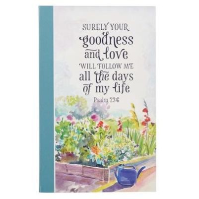 Journal Goodness And Love Teal Garden Flexcover