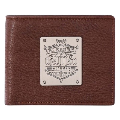 Wallet Blessed Metal Badge Genuine Leather