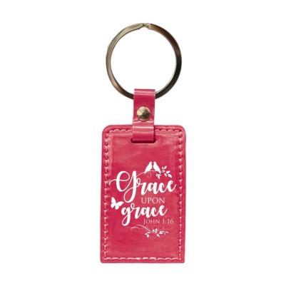 Keyring Grace Upon Grace Iridescent Pink