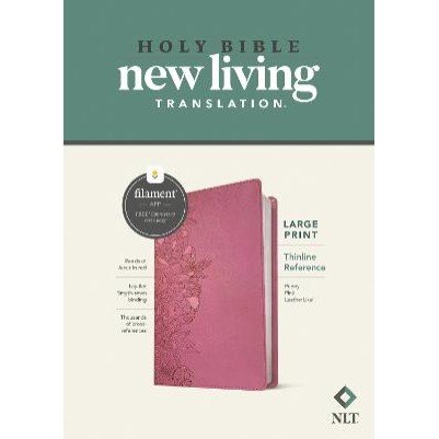 NLT Large-Print Thinline Ref Bible Filament Pink I/L