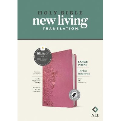 NLT Large-Print Thinline Ref Bible Filament Pink Inde