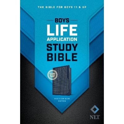 NLT Boys Life Application Study Bible Blue/Neon/Glow